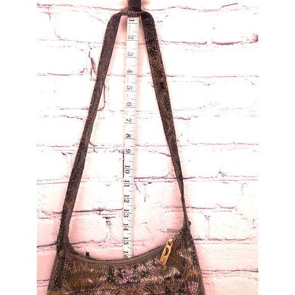 Bags by Pinky Vintage Leather Embossed Paisley Hobo-style Zipper Shoulder Bag - Picture 14 of 14